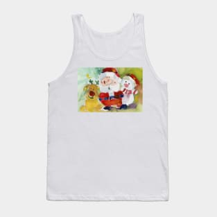 Rudolph, Santa and Frosty after a few beers. Tank Top